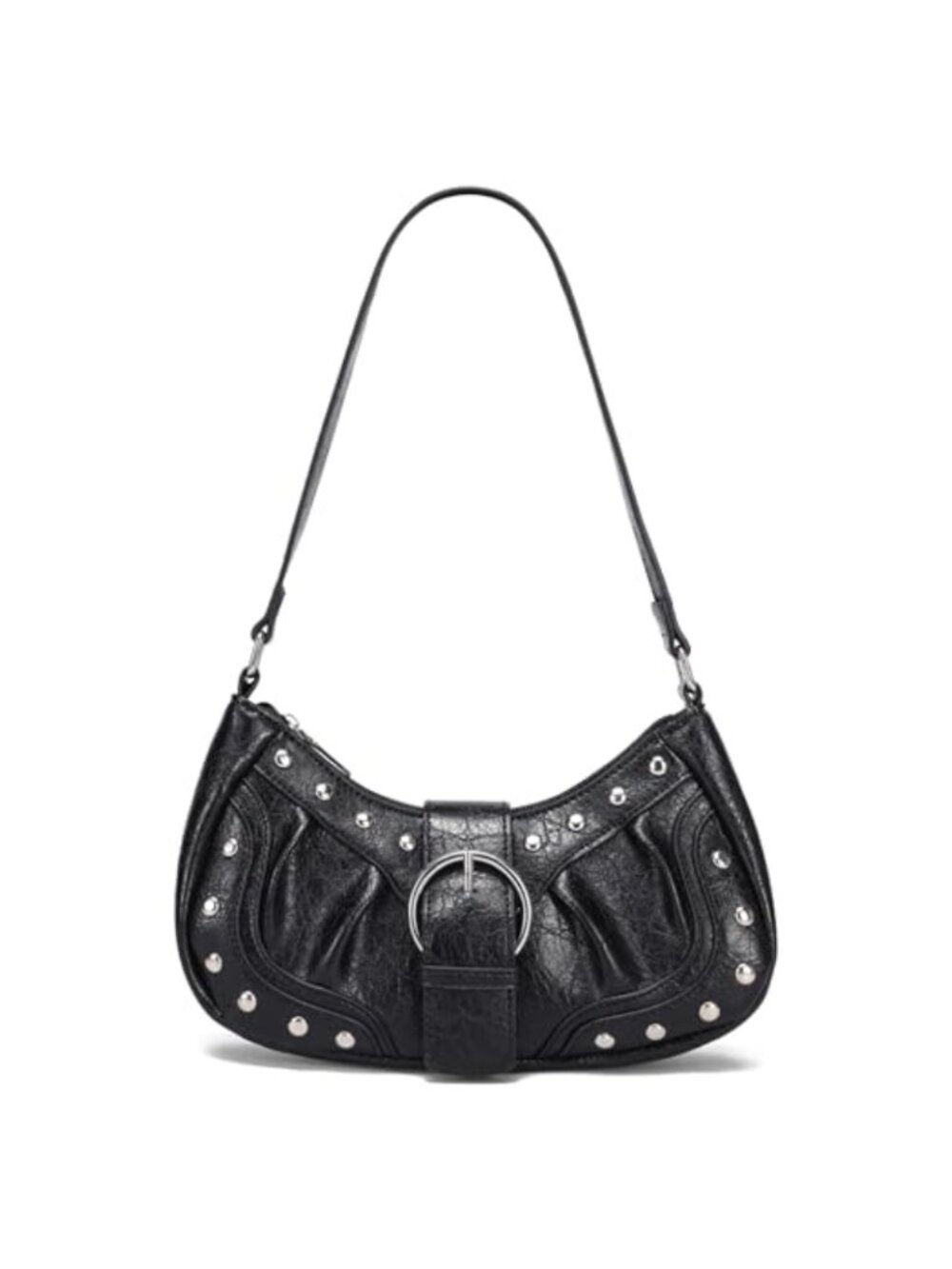 Y2K Vegan Leather Studded Rivet Small Shoulder Bag Punk Goth Grunge